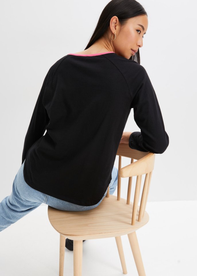 Shirt mit Nietenbesatz aus Bio-Baumwolle