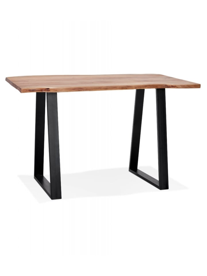 KADIMA DESIGN Stehtisch aus Akazienholz mit Metallgestell | Skandinavisch günstig kaufen