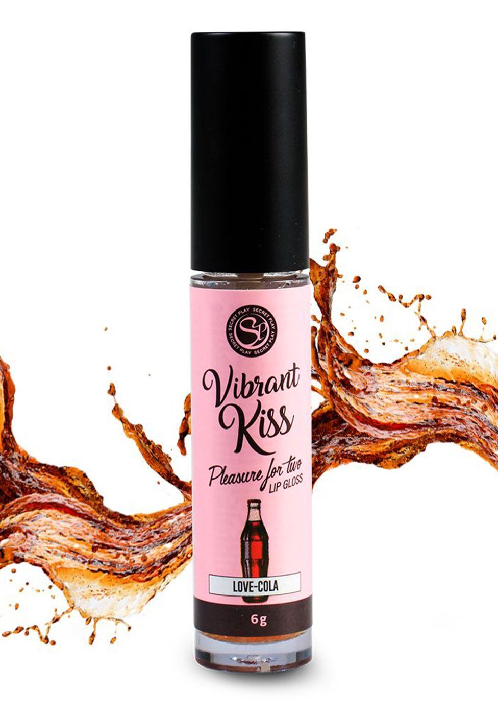 SECRET PLAY Lipgloss Oralsex Lipgloss mit Vibrationseffekt - Cola, mit Vibrationseffekt