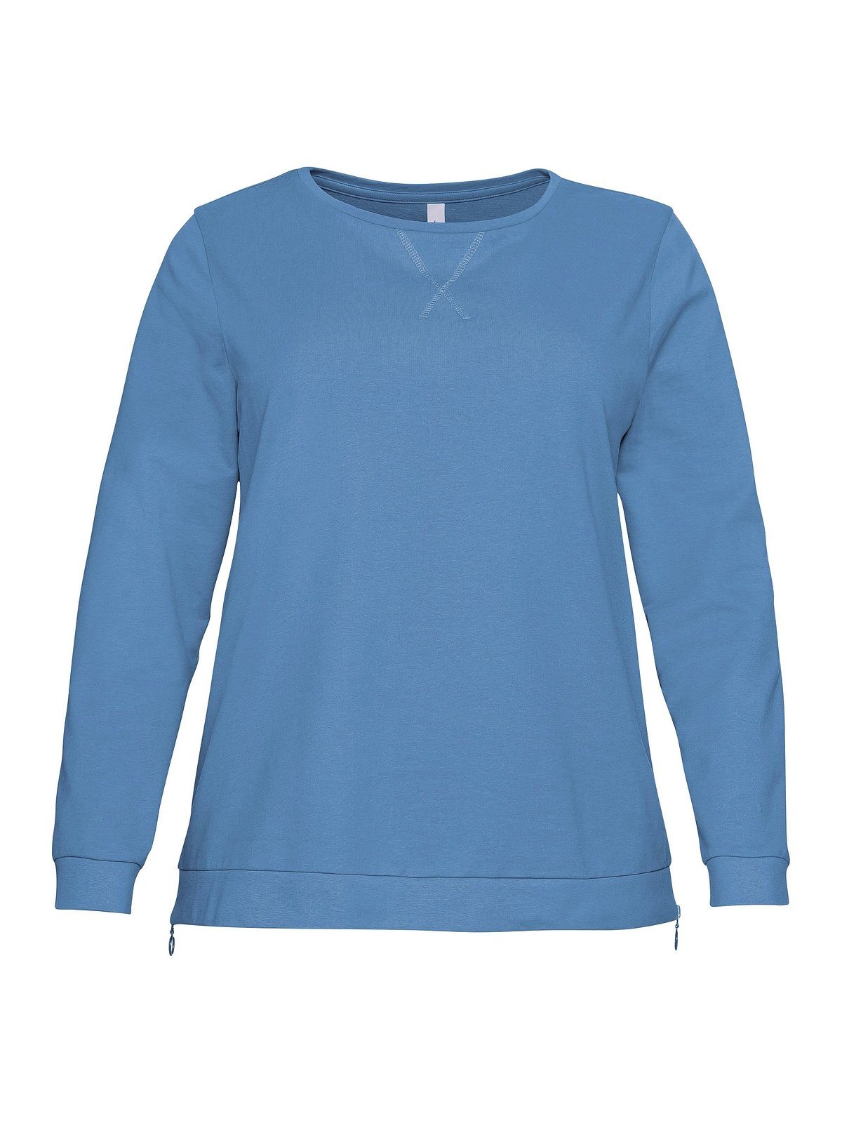 Sheego Sweatshirt Große Größen mit seitlichen Reißverschlüssen