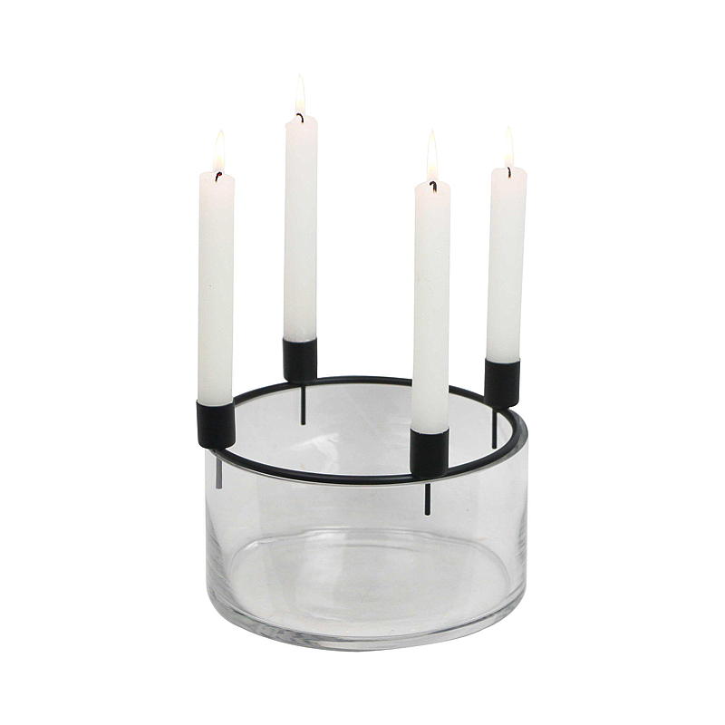 Home Adventsstake ø 17 cm glass/metall