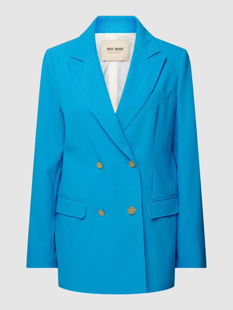 Blazer mit Reverskragen Modell 'Chiara Crepa' in royalblau
