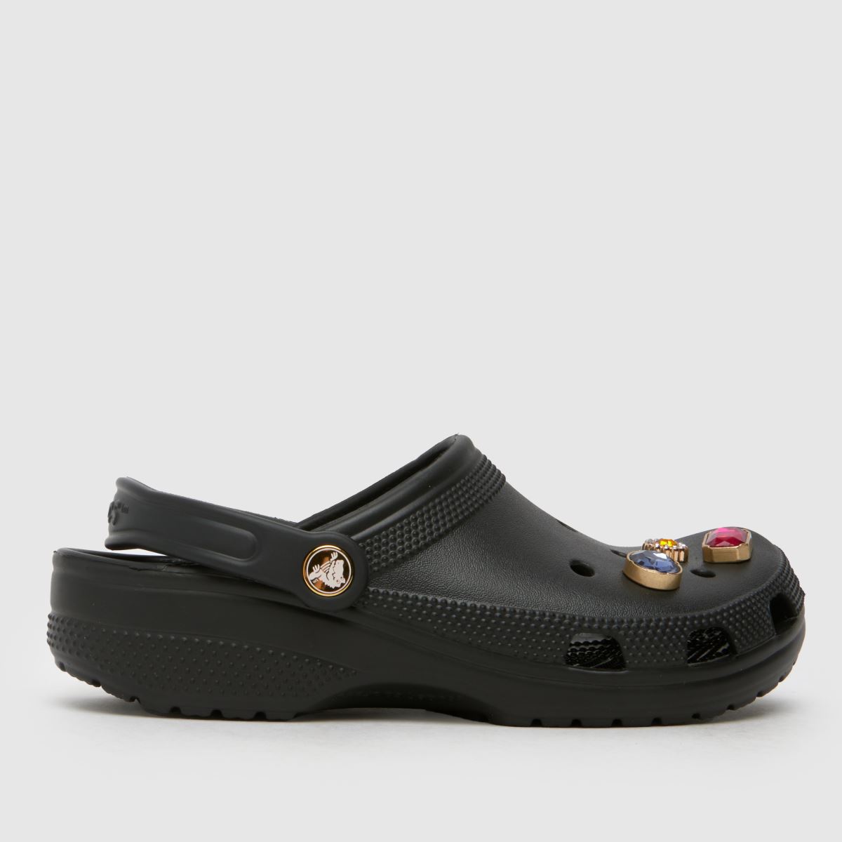 Crocs Classic Jewel klumpa szandál fekete színben