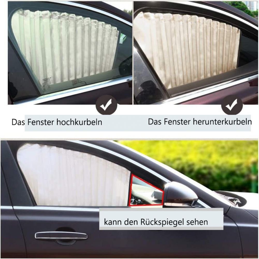 GelldG Autosonnenschutz Auto-Sonnenschutz, Vorhänge Auto Schatten Vorhang Sonnenblenden