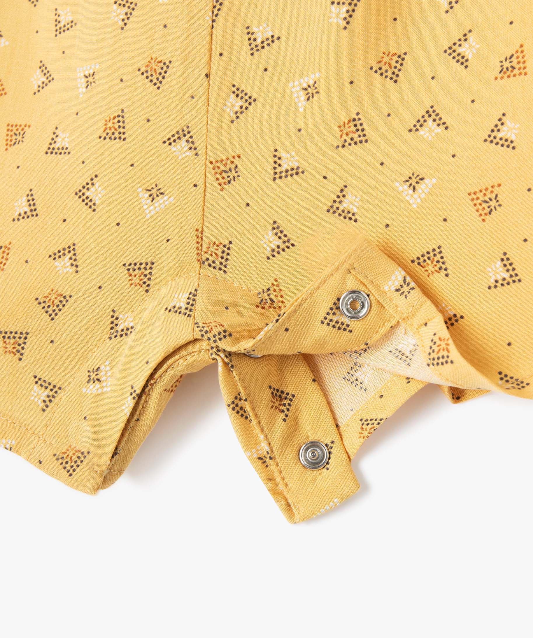 Combishort bébé fille fluide à motifs jaune | GEMO