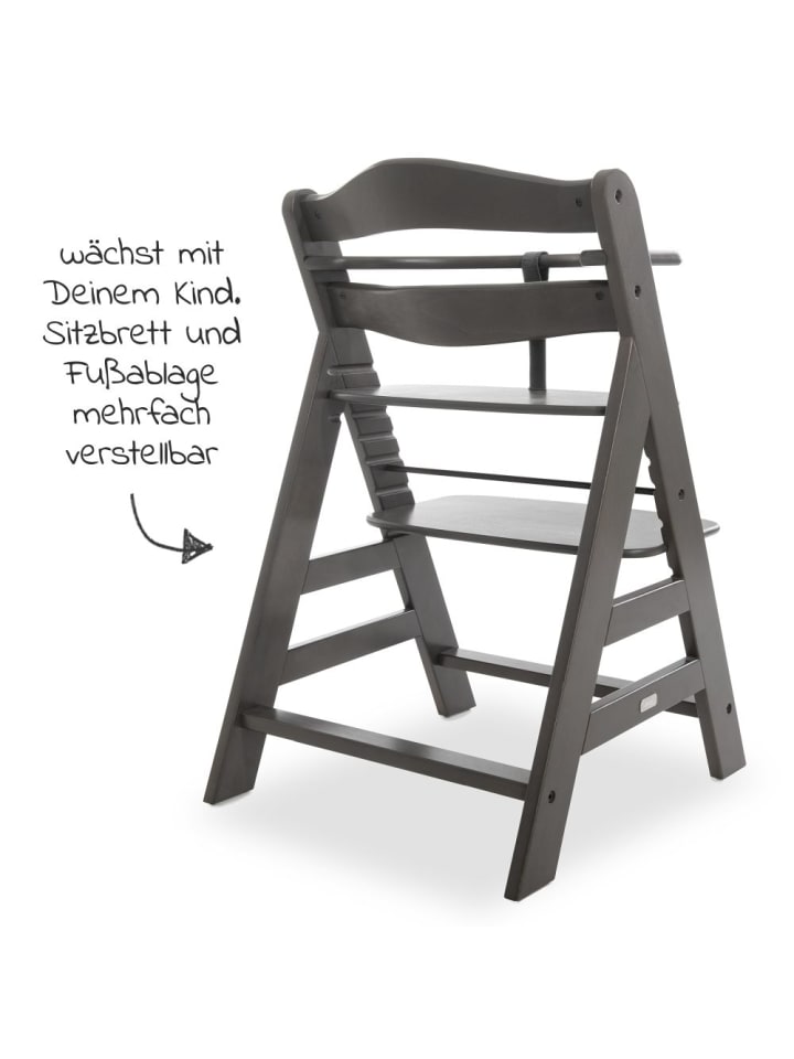 Hauck Hochstuhl Alpha Plus Charcoal im Sparset inkl. in grau,weiss günstig kaufen onesize