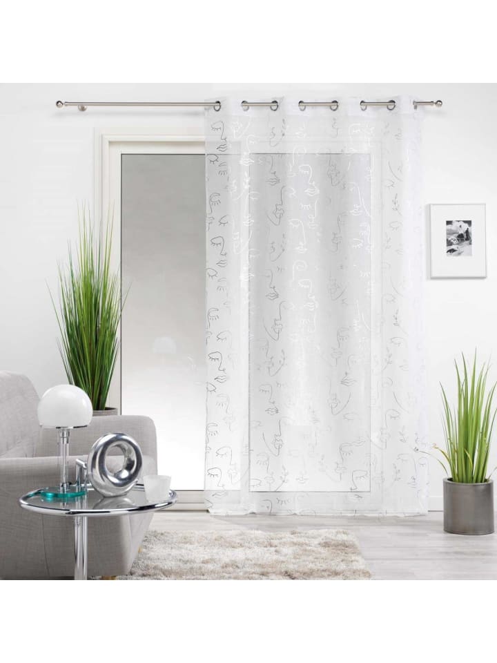Douceur d’Intérieur Gardine in silbern günstig kaufen onesize