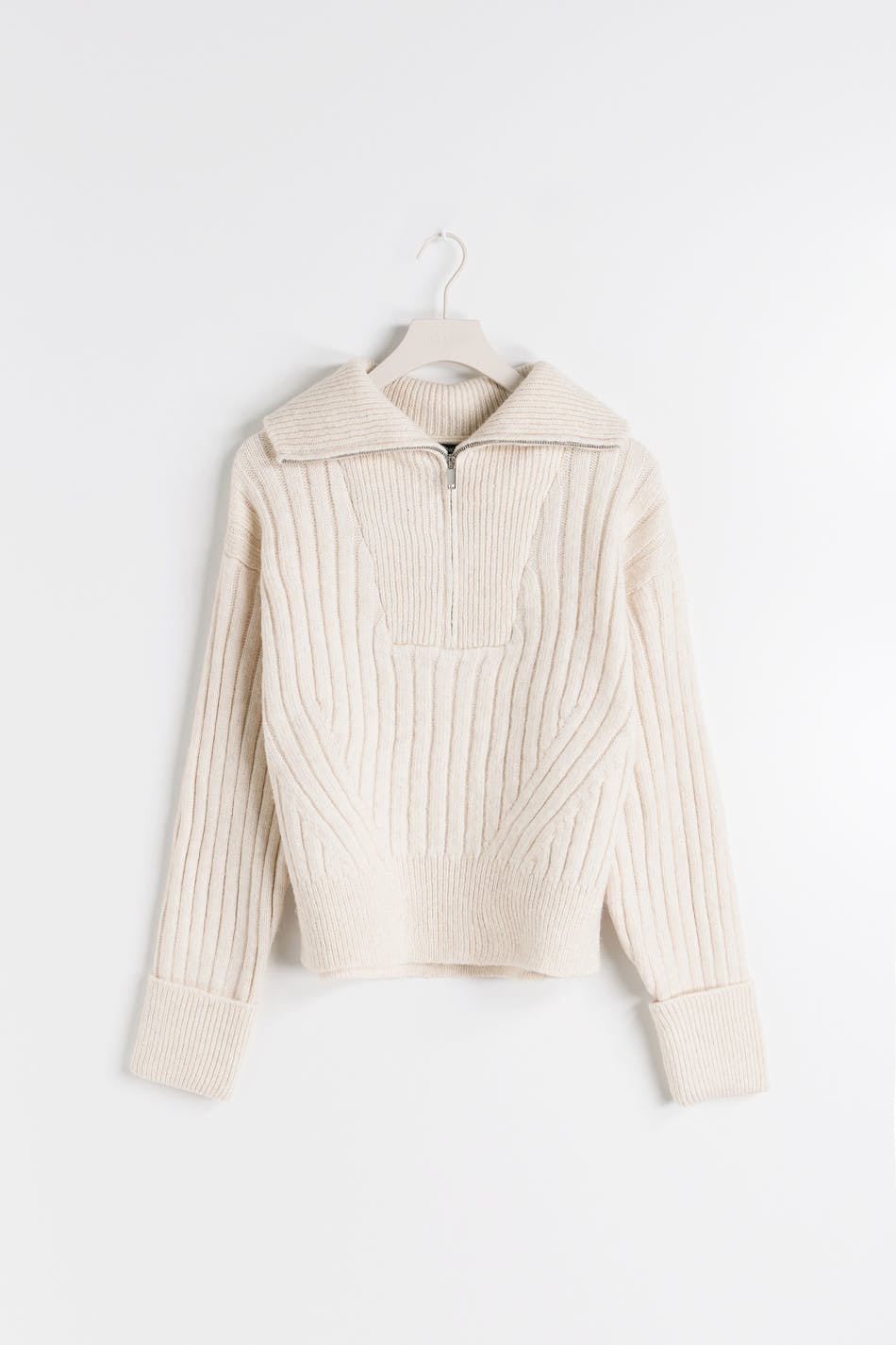 Knitted zip sweater