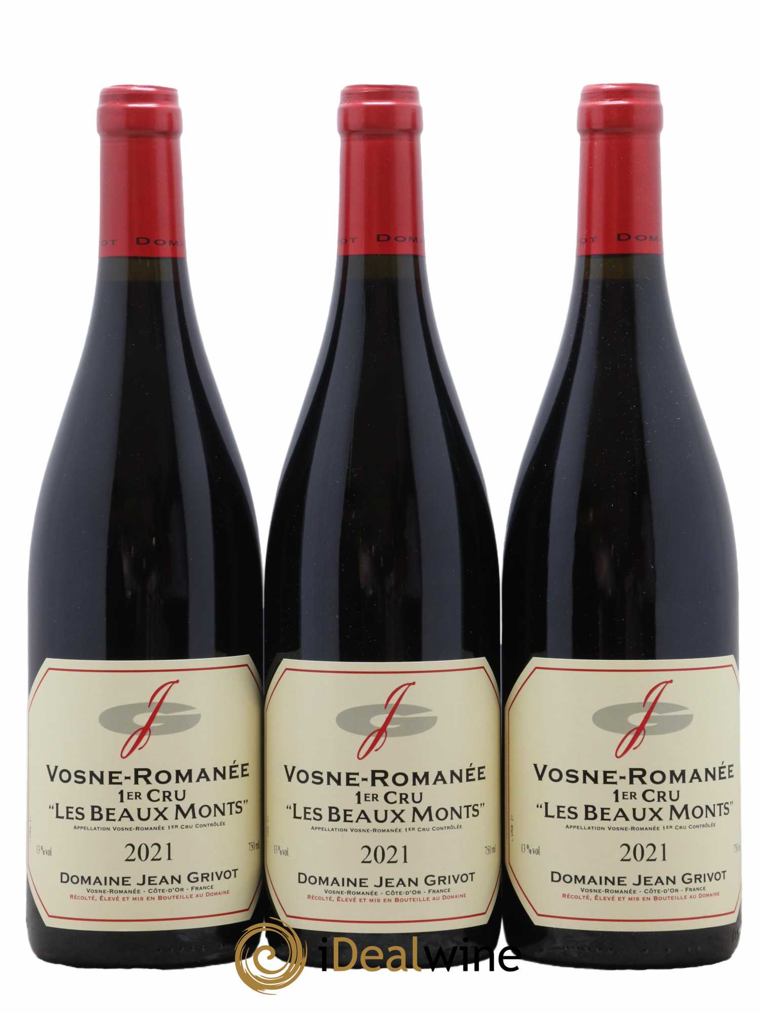 Vosne-Romanée 1er Cru Les Beaux-Monts Jean Grivot  2021 - Lot de 3 Bouteilles