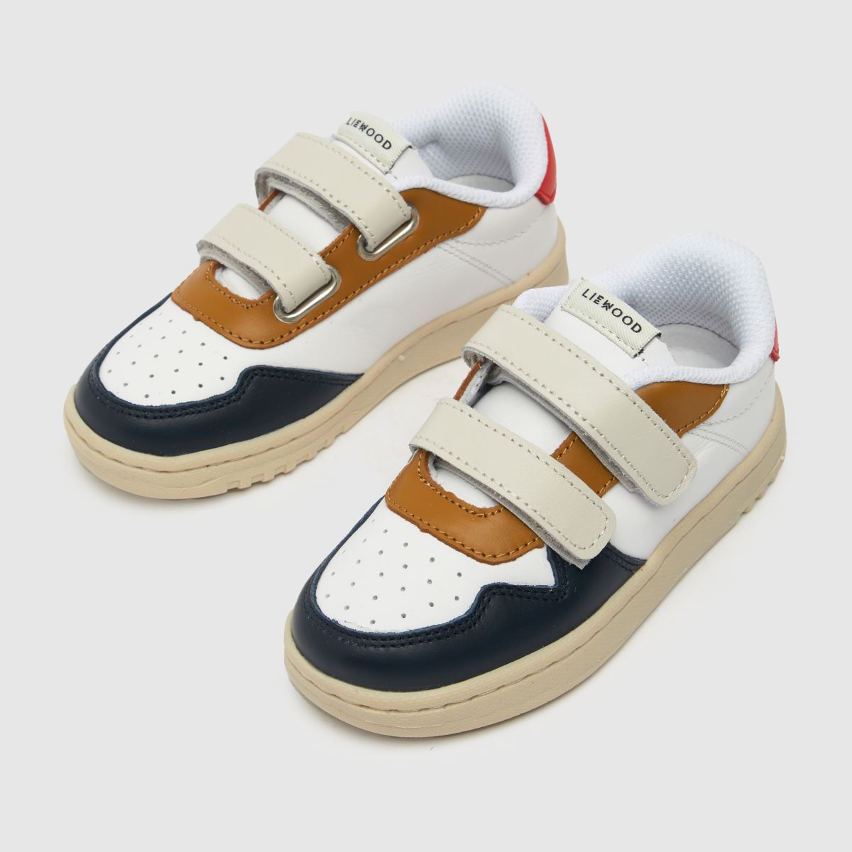 LIEWOOD vita och marinblå dra-tränade juniorsneakers för pojkar