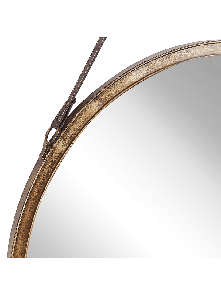 Beliani Wandspiegel AUTUN in Gold/Braun - (W) 60 x (H) 60 x (L) 3 cm günstig kaufen onesize