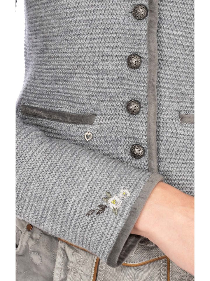 Spieth & Wensky Strickjacke MALTA in hellgrau günstig kaufen