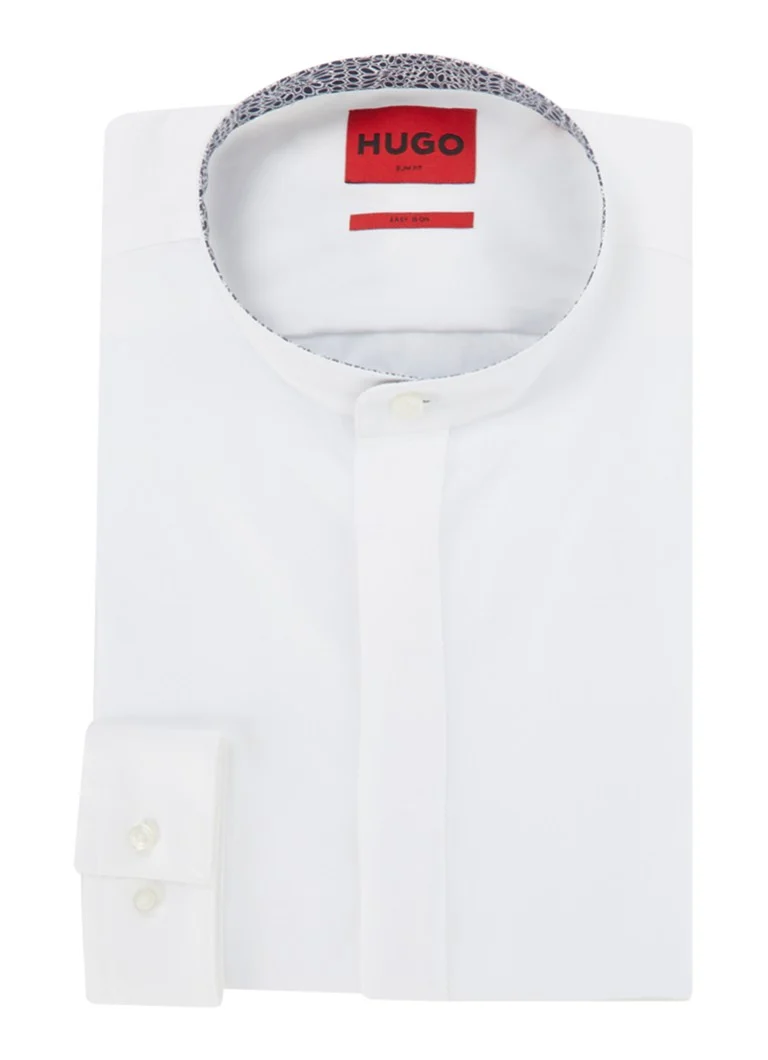 Slim fit srajca HUGO BOSS Kaleb z ovratnikom Mao