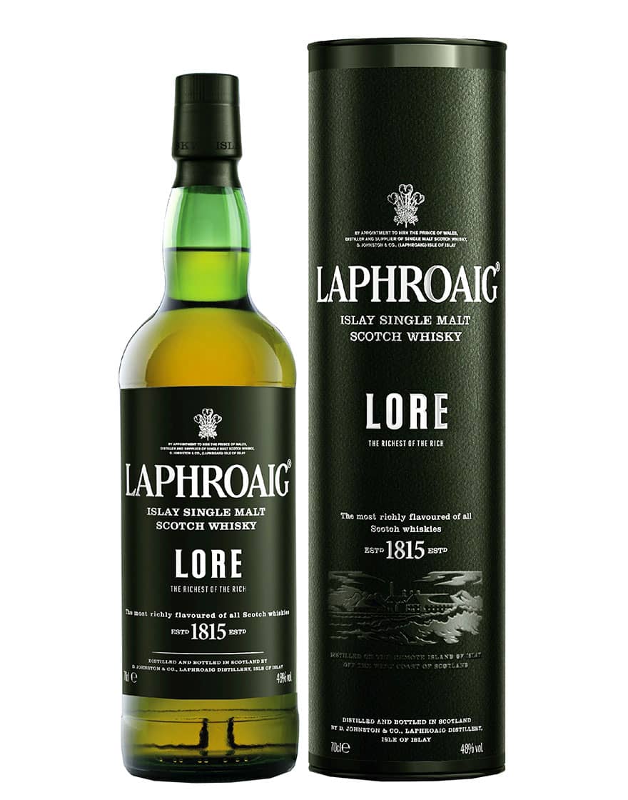 Islay Single Malt Scotch Whisky Lore Laphroaig 0,7 ℓ, En Étui