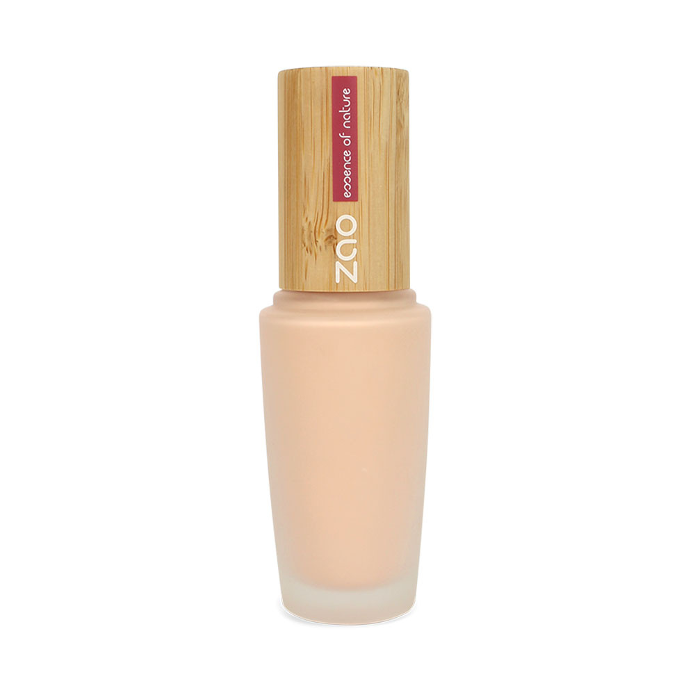 zao essence of nature Soie de teint 814 Beige rosé ZAO Fond de teint fluide Certifié Bio, Formule 100% naturelle, Vegan et Rechargeable