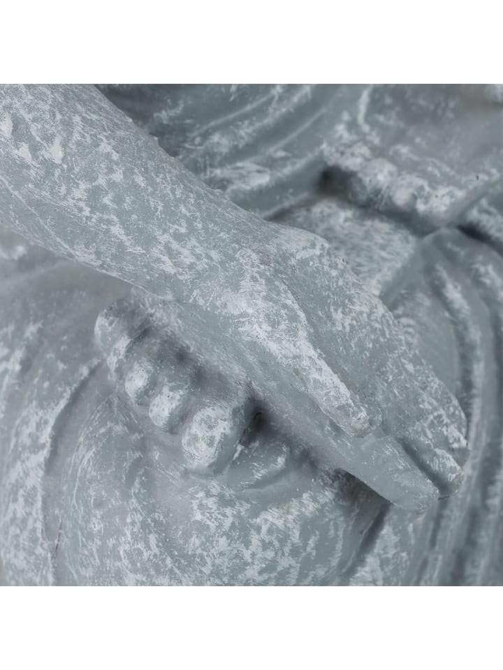 relaxdays Buddha Figur in Hellgrau - (H)18 cm günstig kaufen onesize