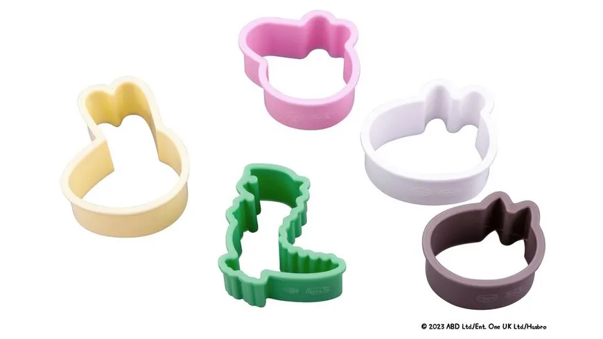 Dr.Oetker Austecher Peppa und ihre Freunde 5-teilig pink, grün, braun, creme, weiß