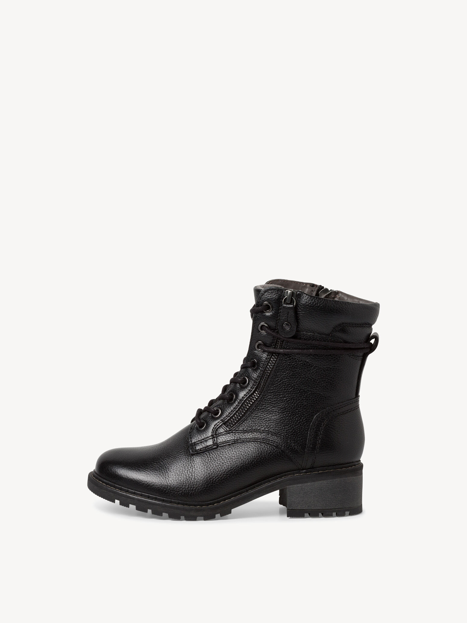 Bottine en cuir - noir