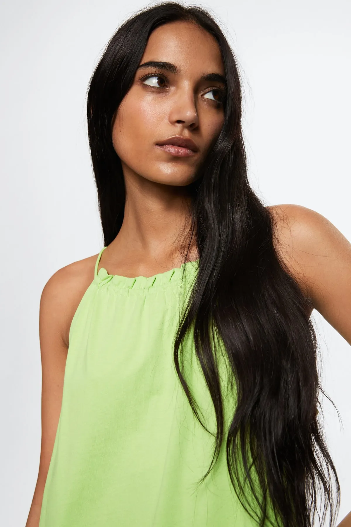 MANGO  Grünes Damenkleid 37020452