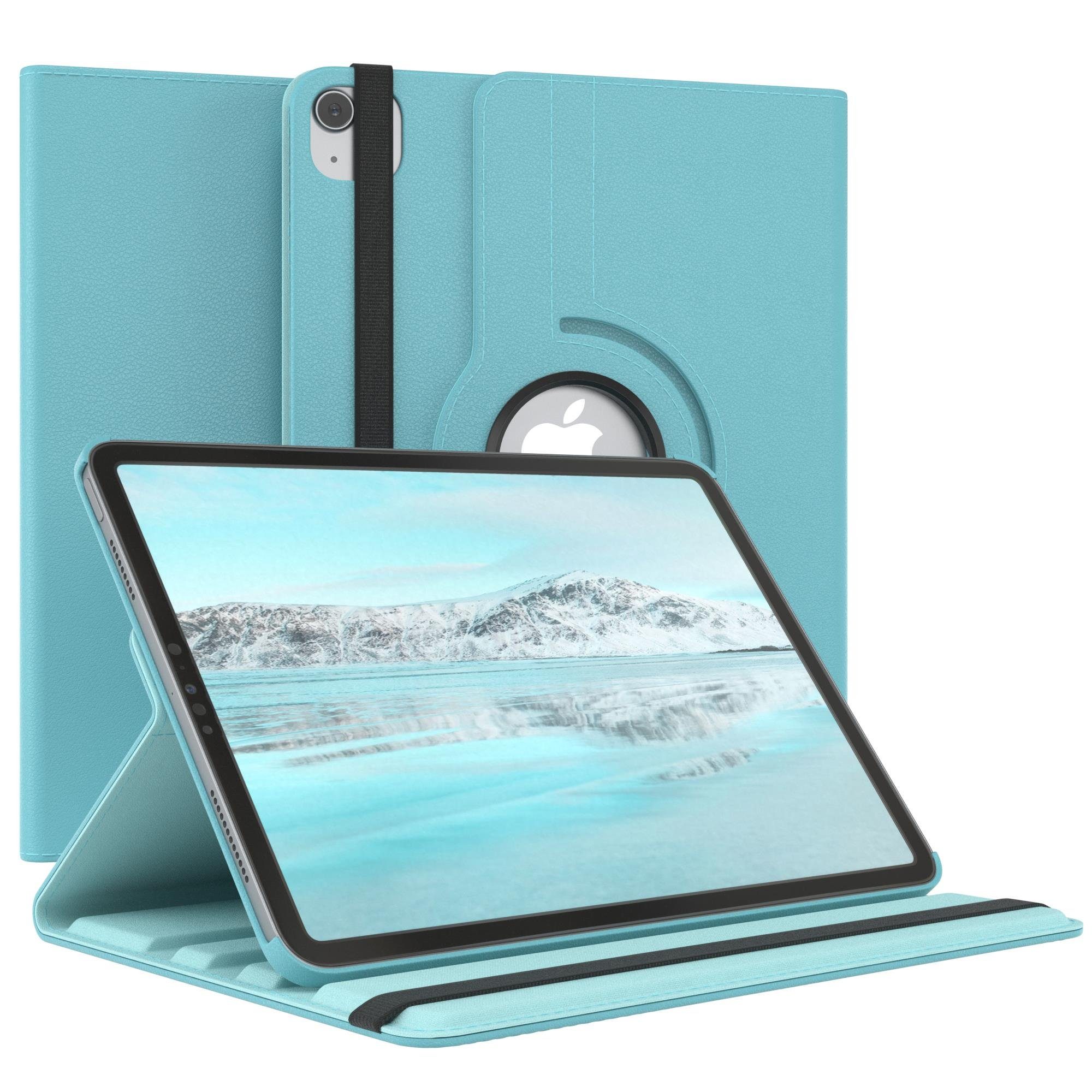 EAZY CASE Tablet-Hülle Rotation Case für iPad Air 4/Air 5 (2020/2022) 10,9 Zoll, Schutzasche für Tablets Flipcase Hülle Kratzschutz Displayschutz Blau