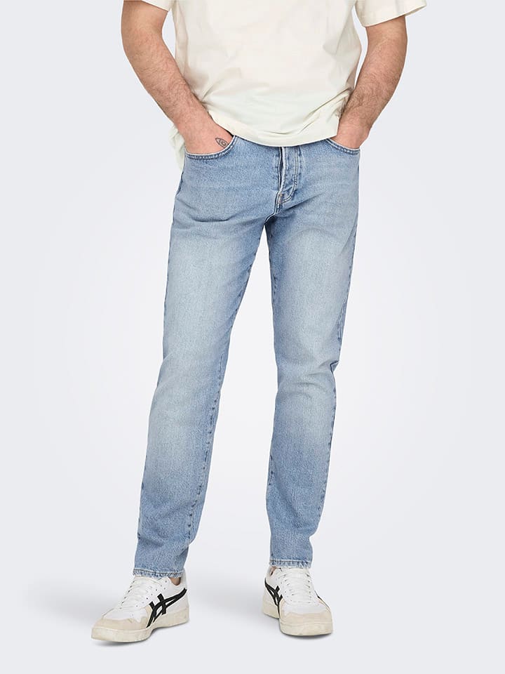 ONLY & SONS Jeans - Tappered fit - in Hellblau günstig kaufen
