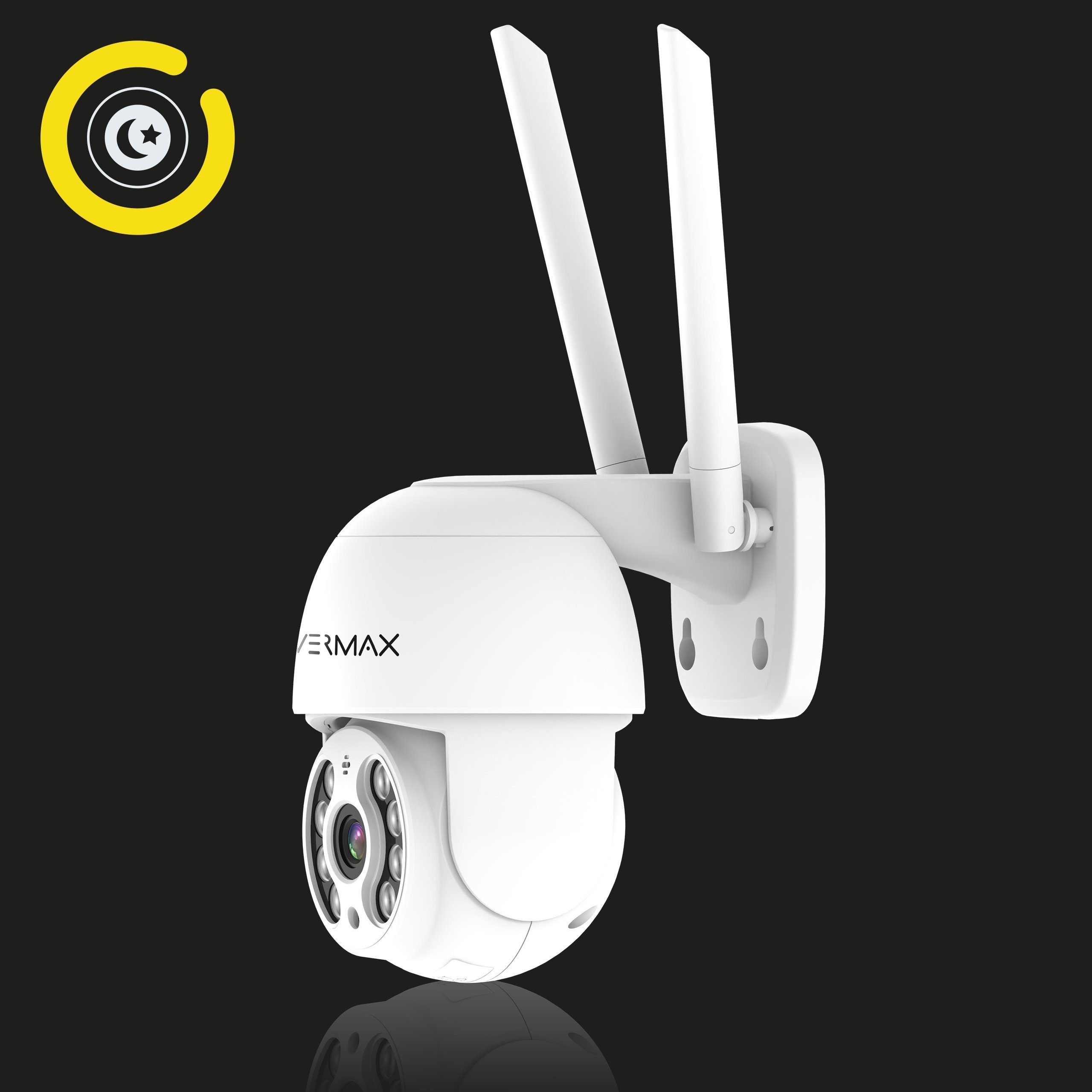 Overmax Camspot 4.0 PTZ Überwachungskamera (innerbereich, Externer Bereich, Full HD, Wifi, Farbenachtmodus, 350 Grad, Auto-Tracking)