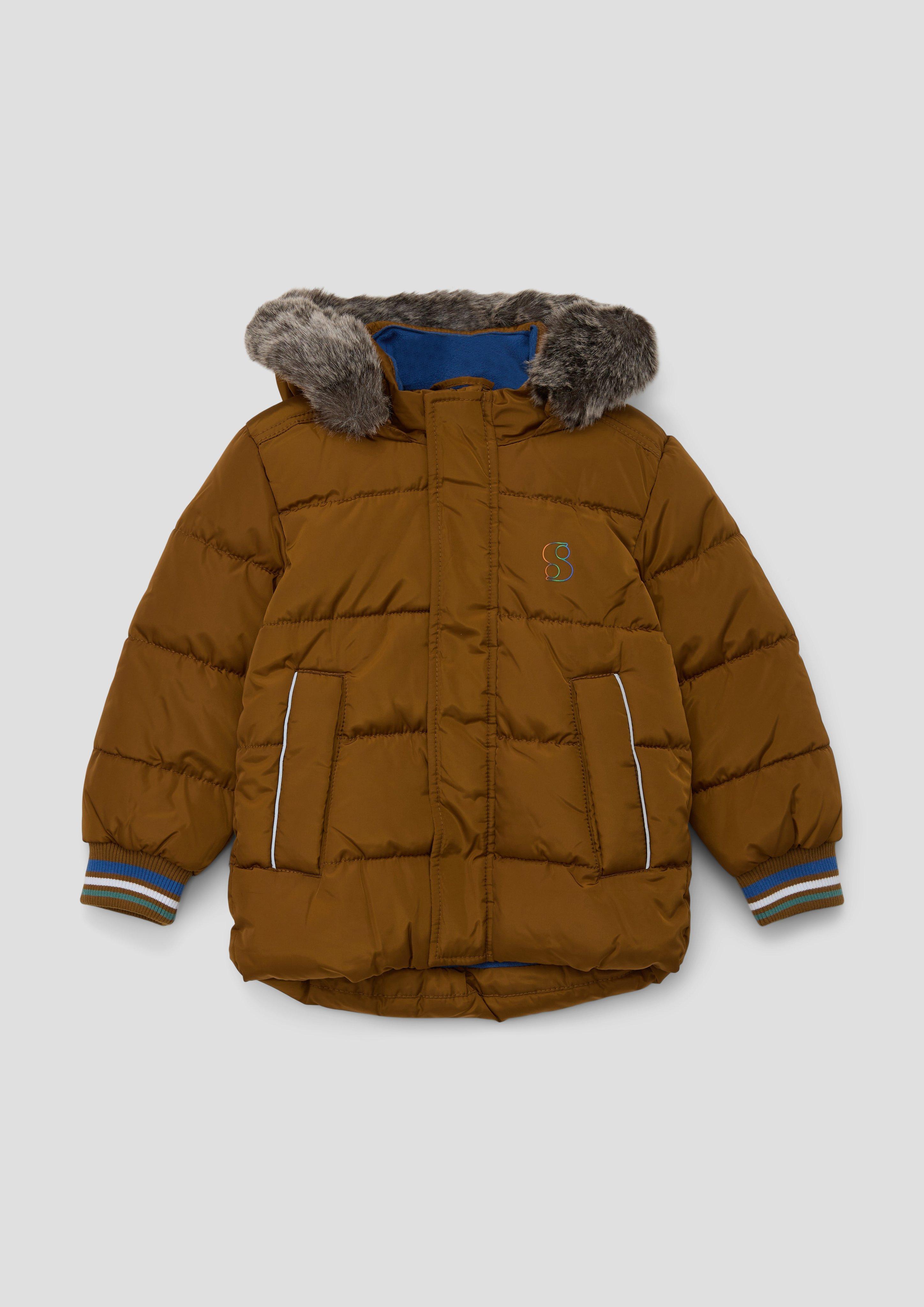 Steppjacke mit abnehmbarem Kunstfell  2132278-8743
