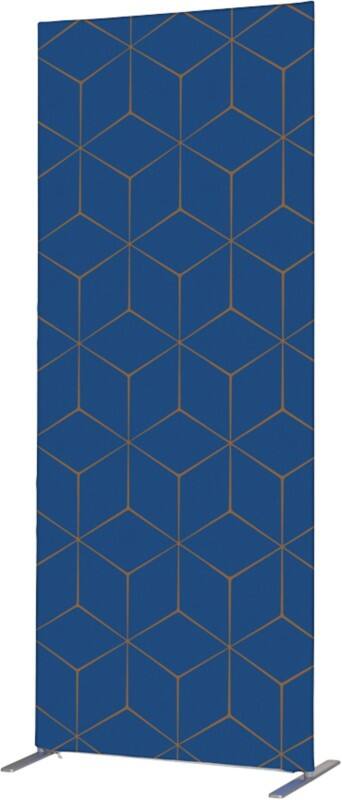 SHOWDOWN Deco Raumteiler Aluminium Blau 870 x 450 x 2.020 mm