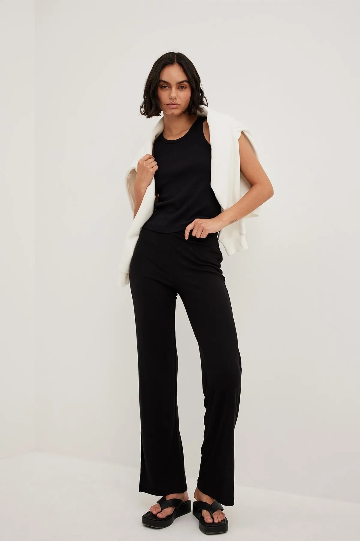 NA-KD  Sport-Leggings - Schwarz - Hoher Bund