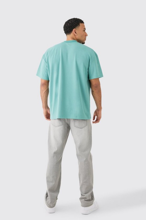 Oversize Premium T-Shirt mit Stickerei