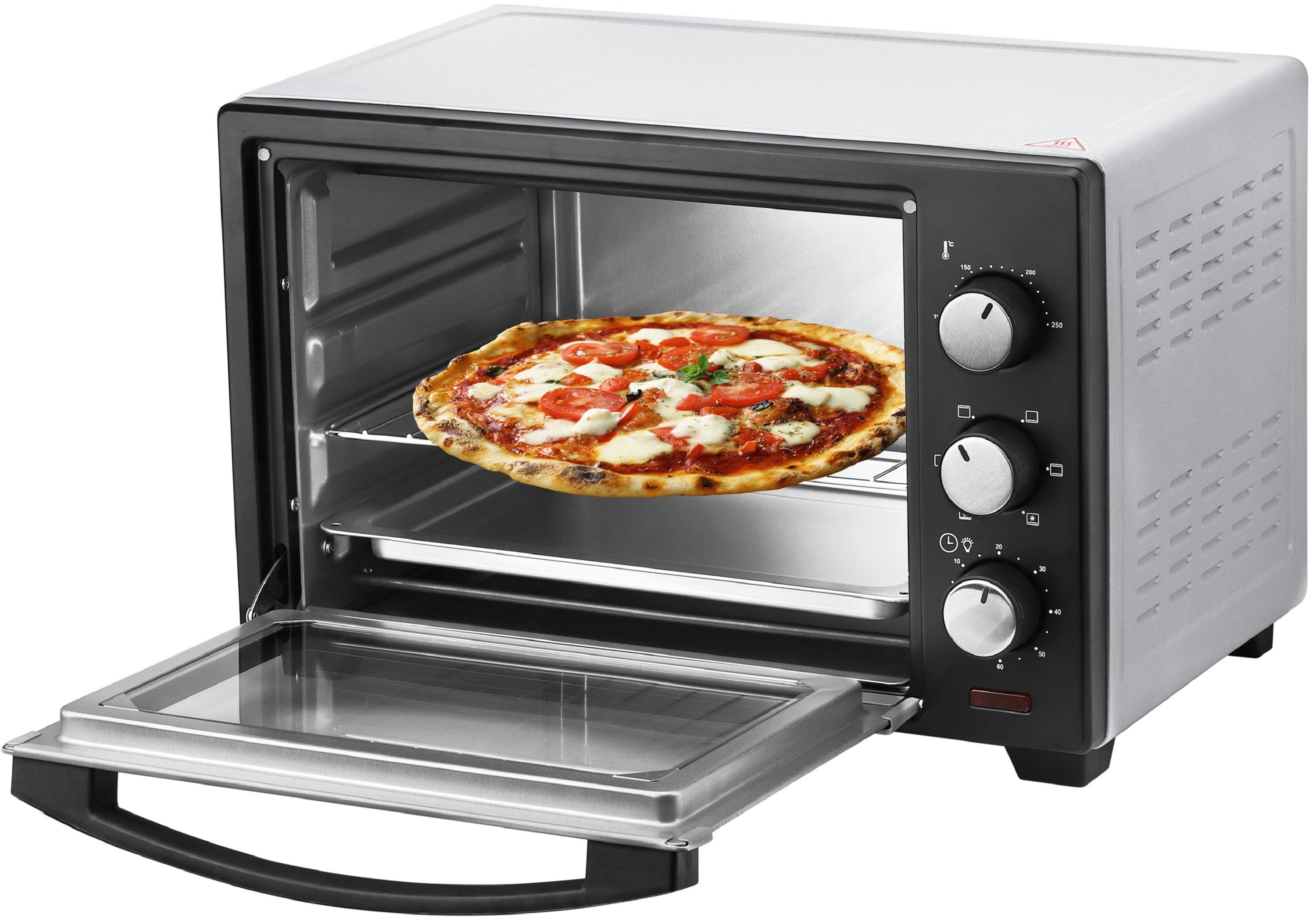 STEINBORG Minibackofen SB-3012, 25 Liter, Umluft, mit Krümelblech, 1600 Watt