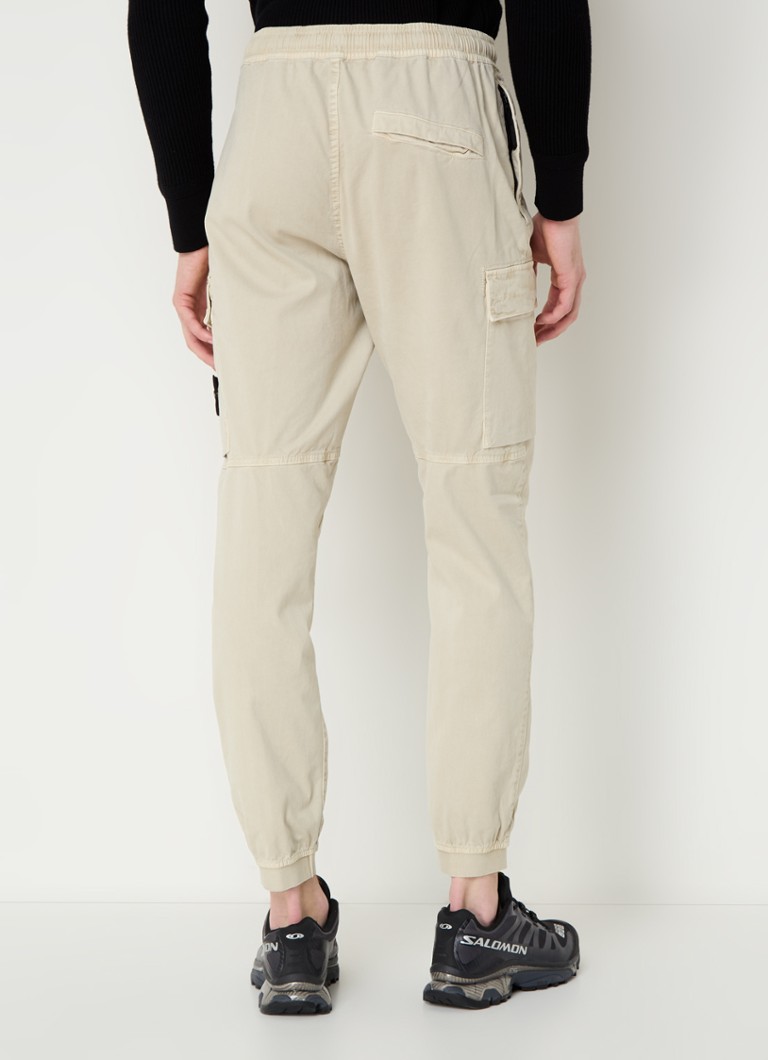 Pantaloni cargo conici Stone Island 313L1 cu logo