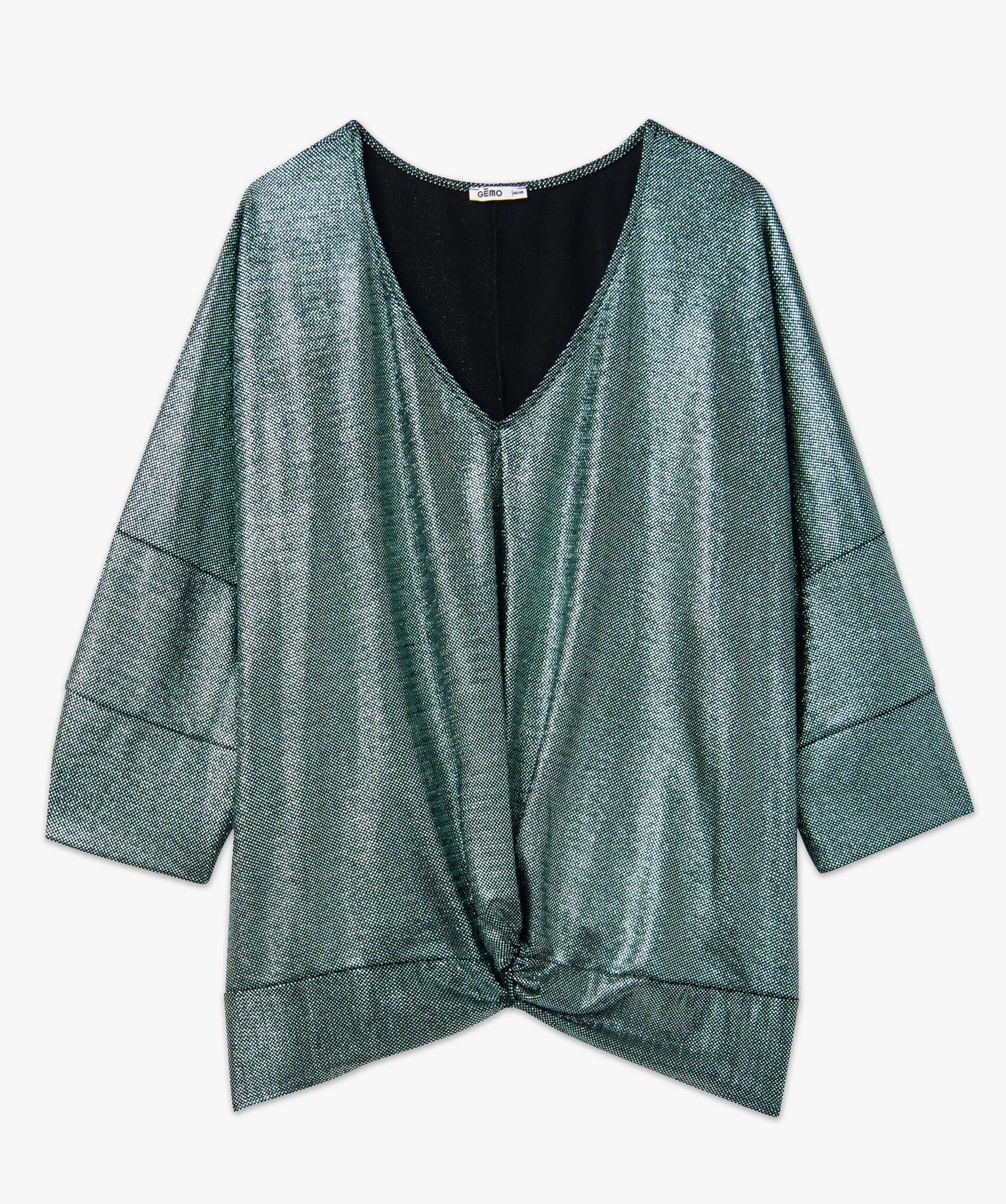 Tee-shirt femme grande taille à manches courtes, paillettes... vert | GEMO
