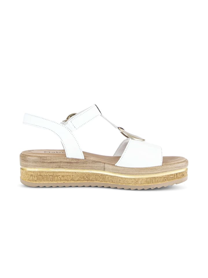 Gabor Fashion Plateau Sandalen in weiß günstig kaufen 40,5