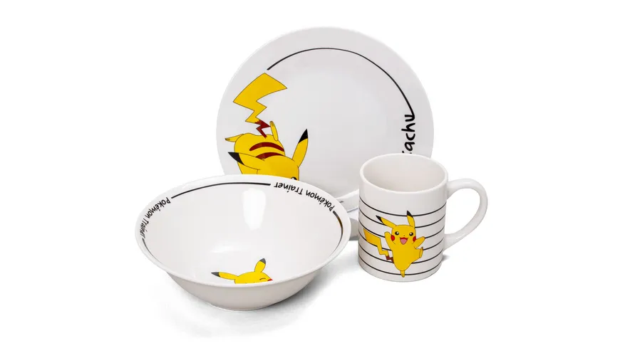 Frühstücksset (Schale, Teller, Tasse) - Pokémon - Pikachu 2
