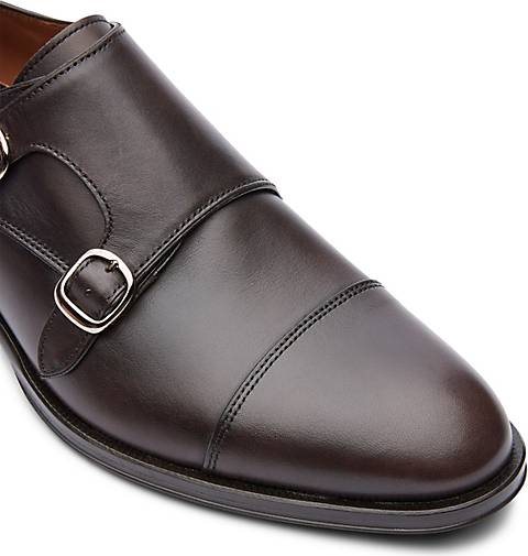 Lottusse Mokka -Kalb Wildledermönchschuhe