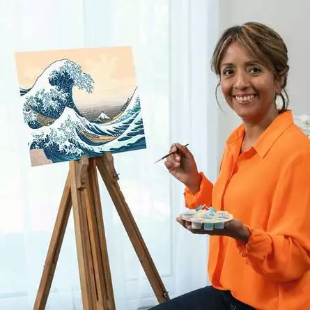 CreArt ART Collection: Große Welle (Hokusai) - Malen nach Zahlen für Erwachsene