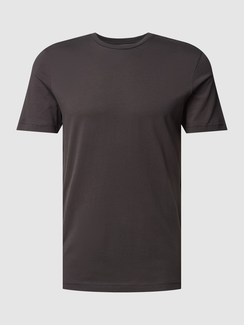 T-Shirt mit Rundhalsausschnitt in anthrazit