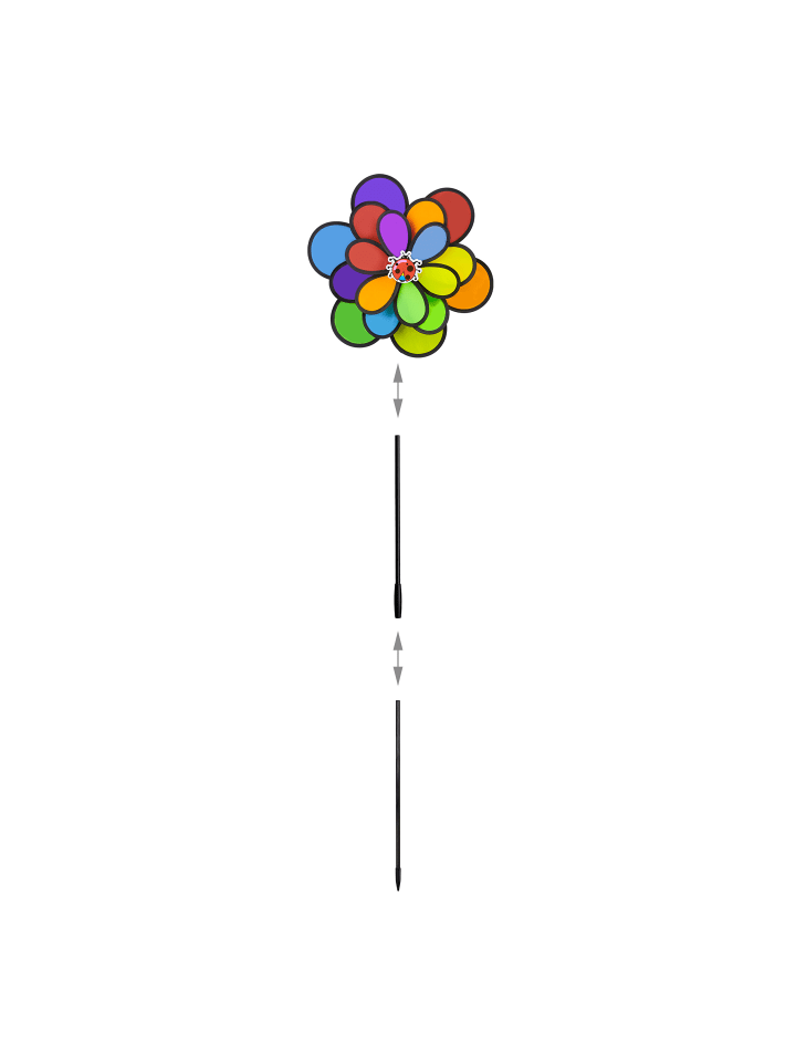 relaxdays 2 x Windrad in Bunt - (B)36,5 x (H)86,5 x (T)14 cm günstig kaufen onesize