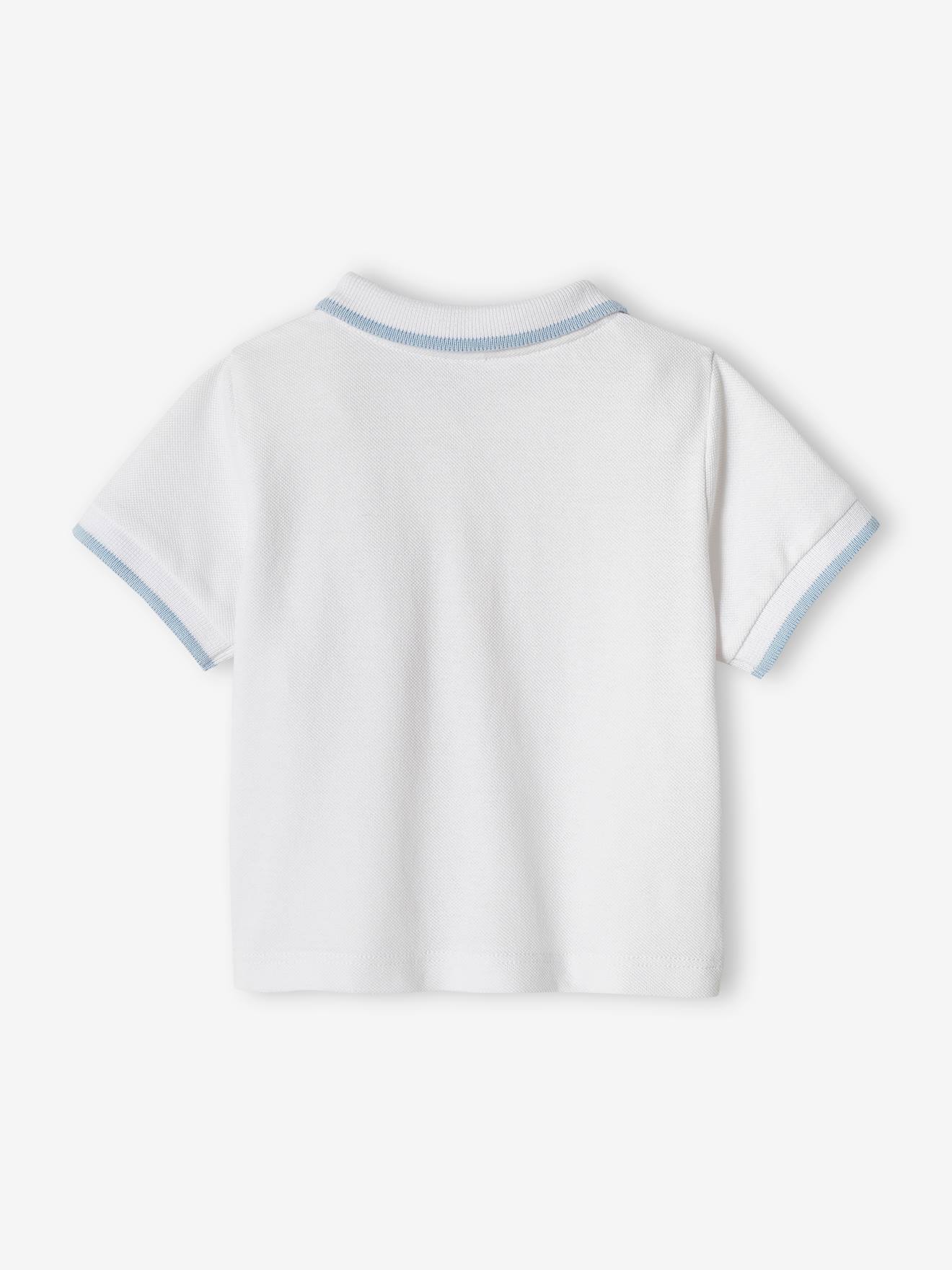 Polo bébé garçon brodé poitrine personnalisable marine