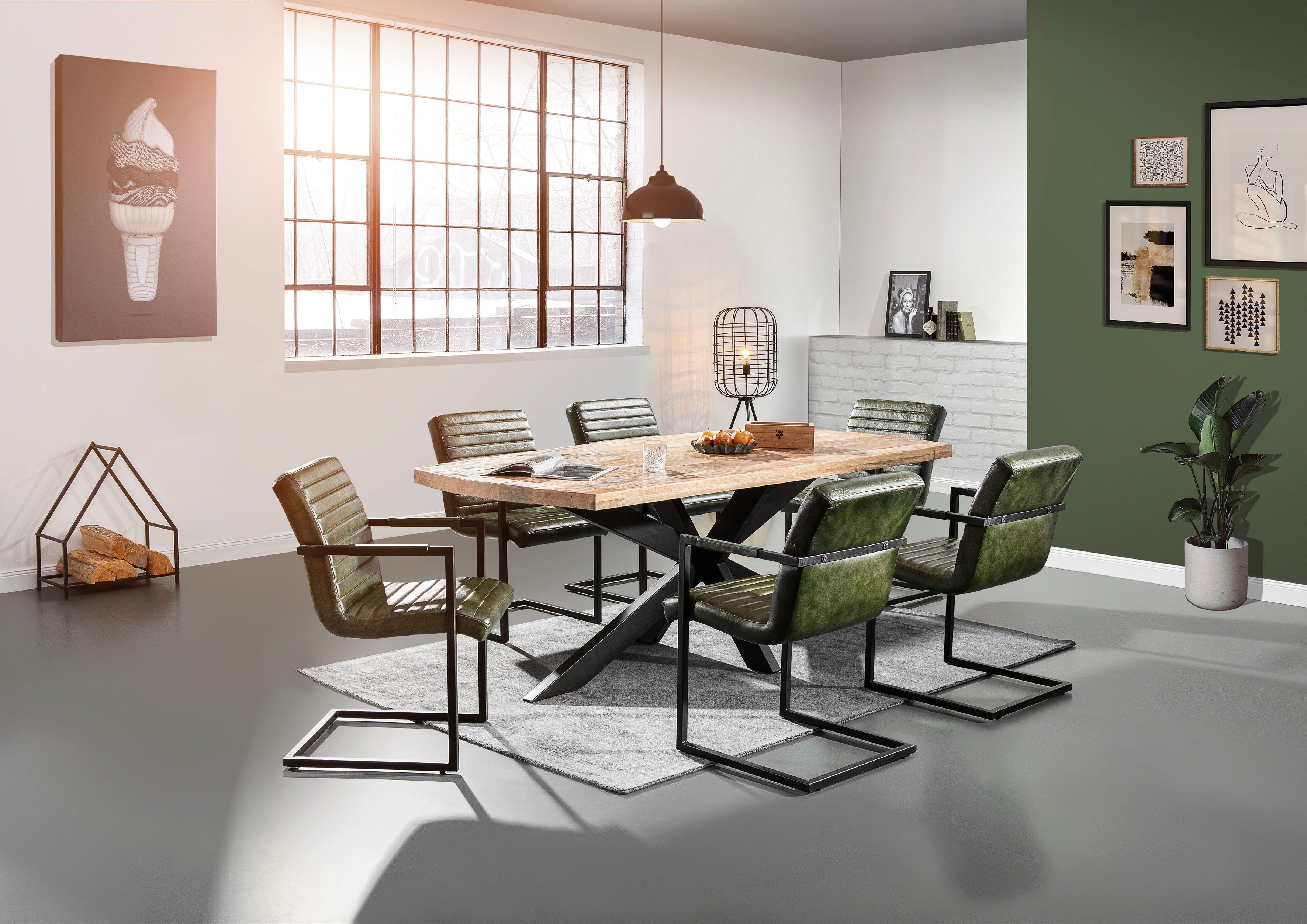 Gutmann Factory Freischwinger Barcelona (Set, 2 St), in Leder