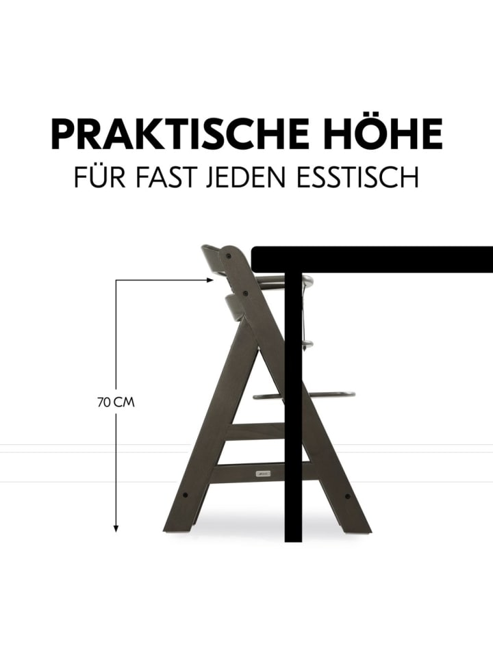 Hauck Hochstuhl Alpha Plus Select Charcoal - im Sparset in grau,rosa günstig kaufen onesize
