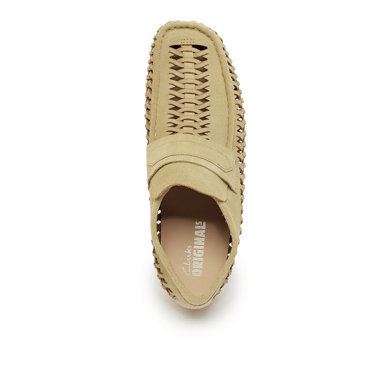 Clarks Wallabee Loafer Weave maple suede