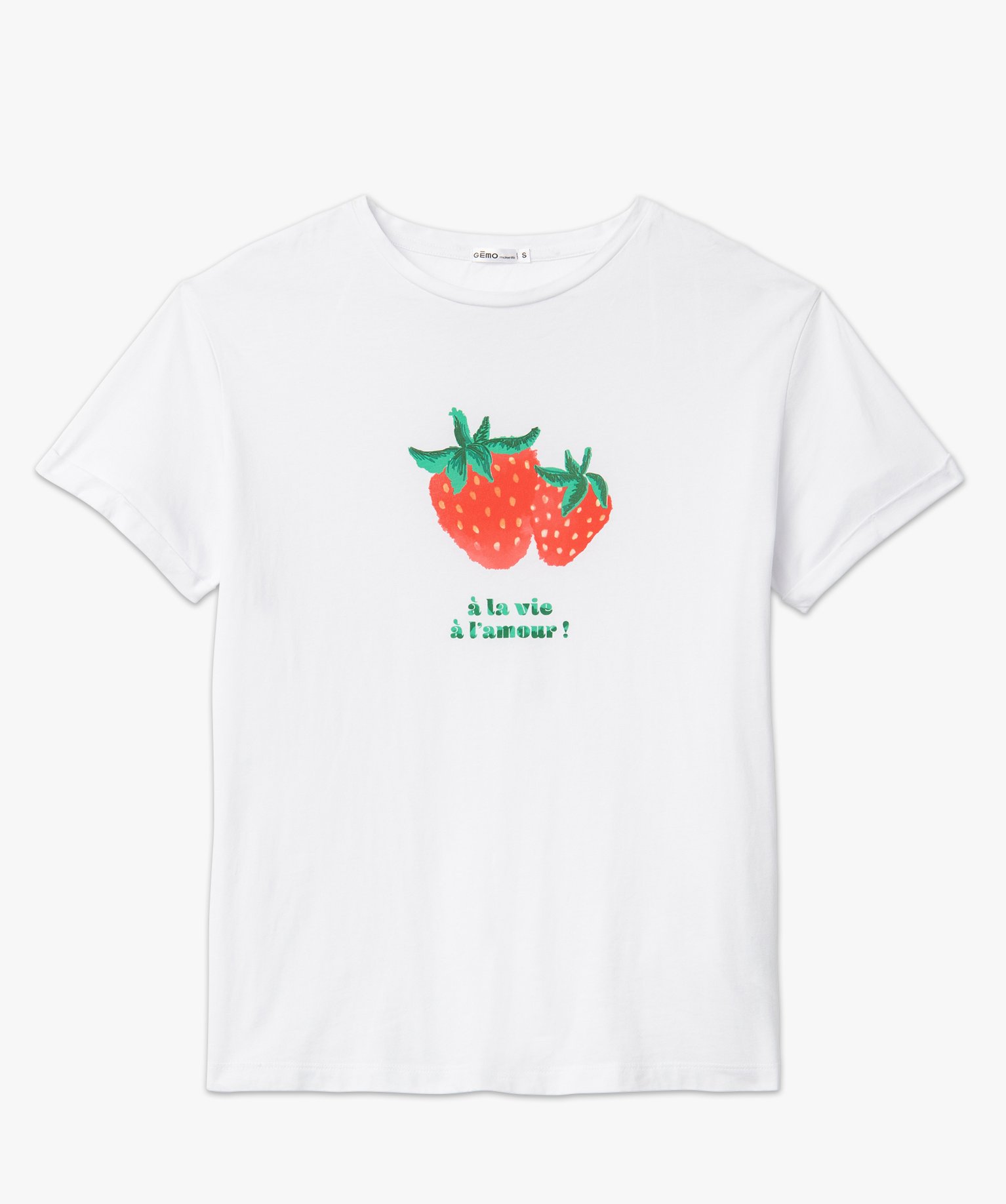 Tee-shirt compatible allaitement avec motif imprime | GEMO