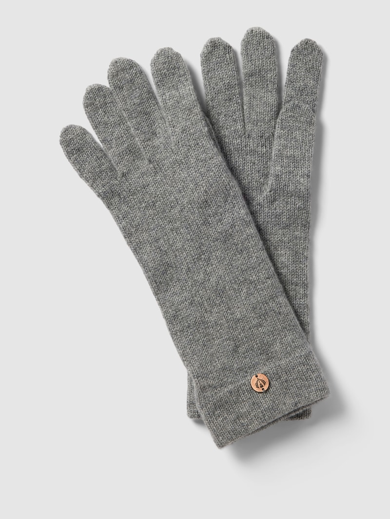 Handschuhe aus Kaschmir in mittelgrau