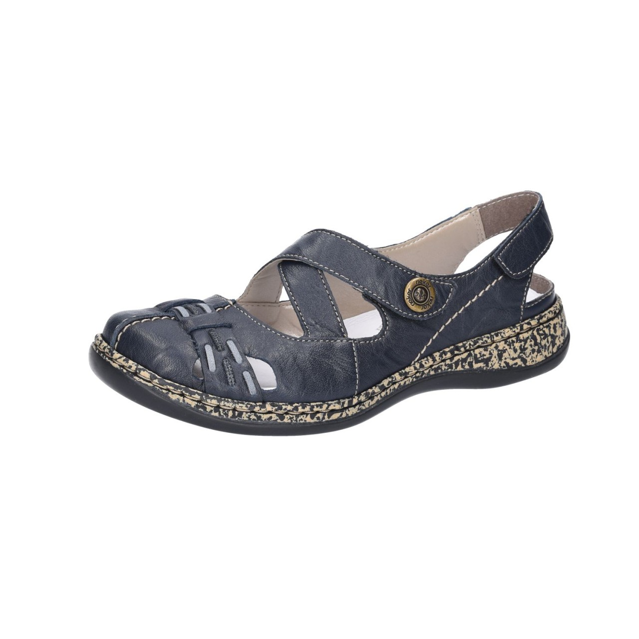 RIEKER Komfort Sandalen blau Sling