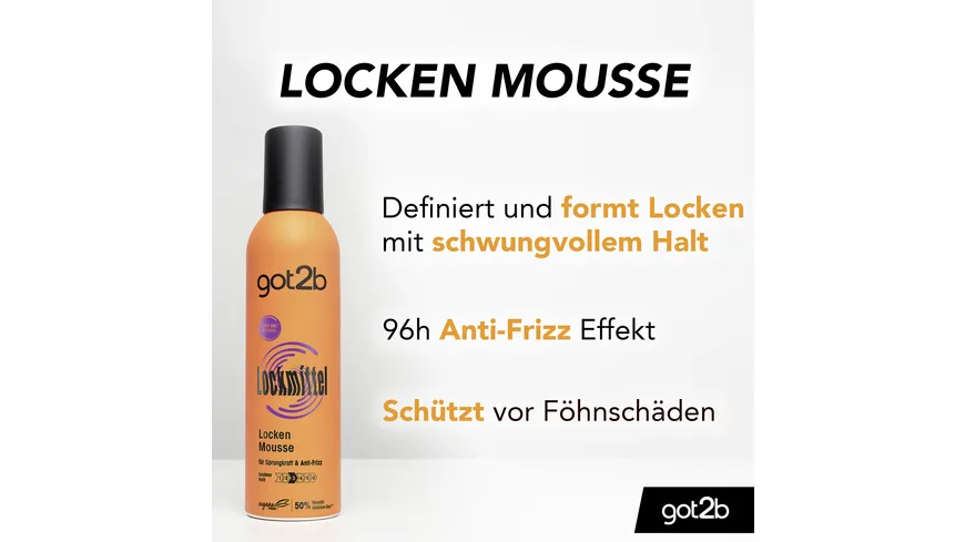 GOT2B Schaumfestiger Lockmittel Locken Mousse 250 ml 250 ml
