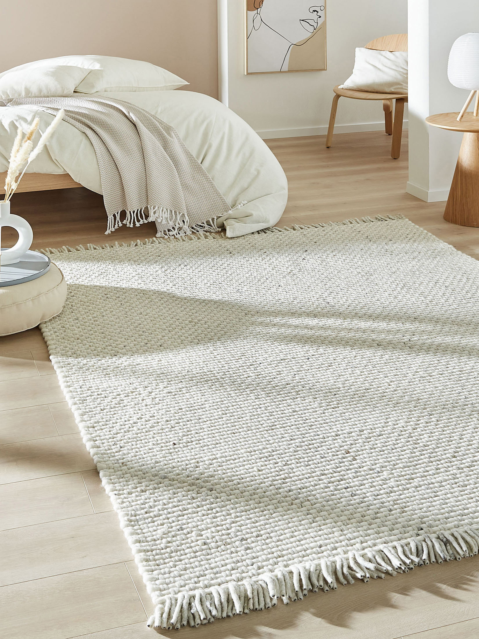 Svanberga Woll-Teppich, Offwhite