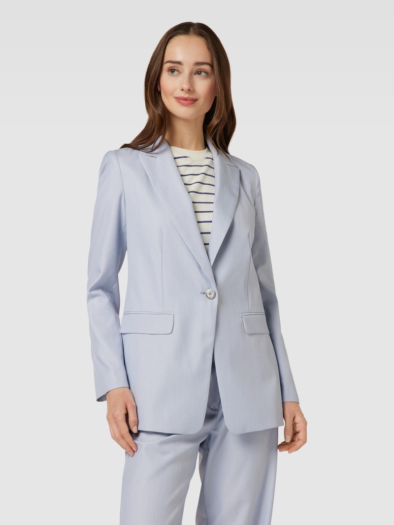 Blazer mit Knopfverschluss in hellblau
