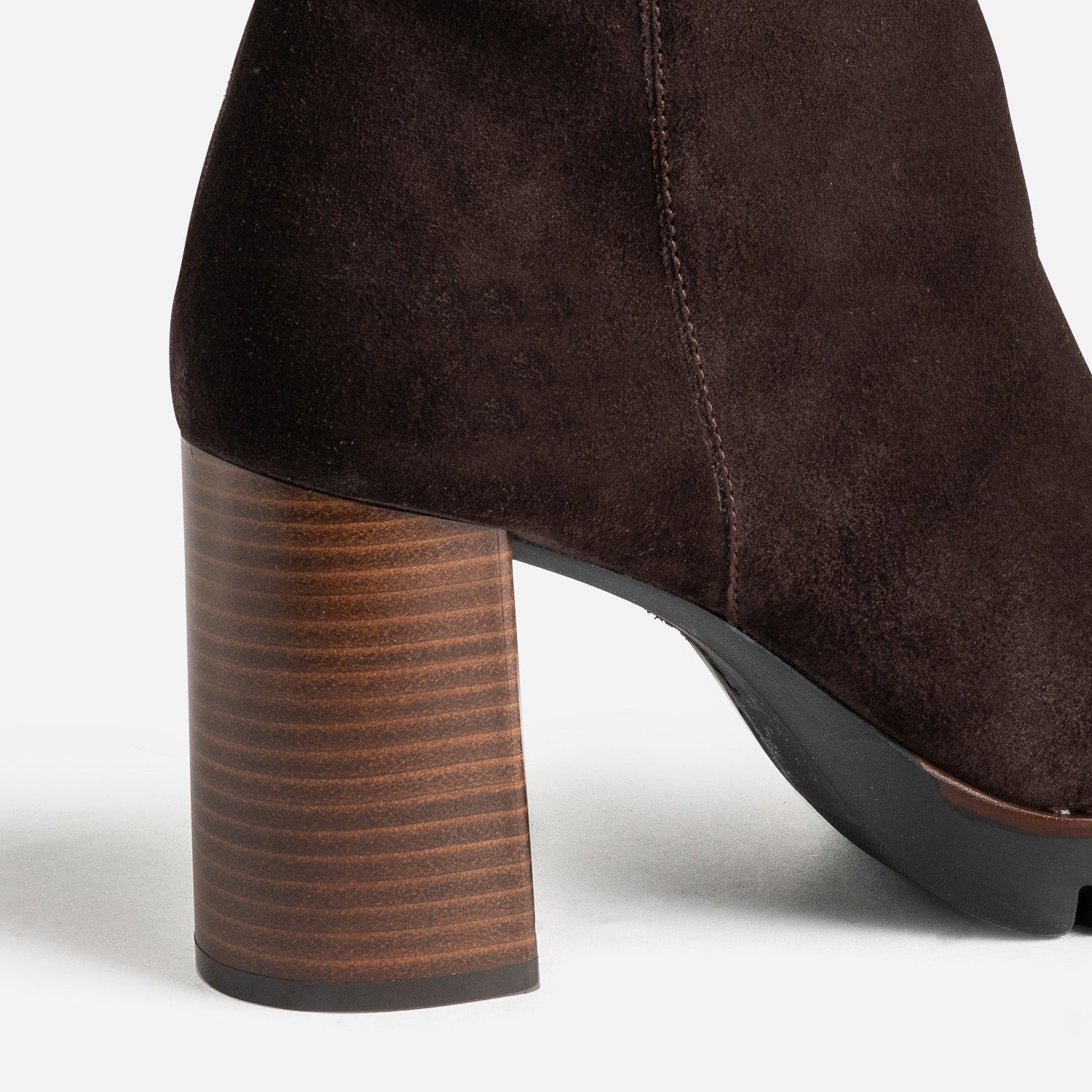 Boots TEXTO marron foncé à plateforme crantée